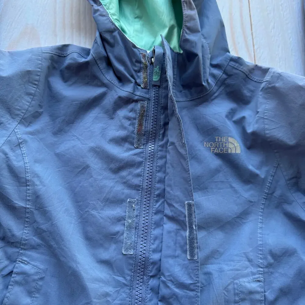 The North Face Dryvent Kids XS (6) Waterproof Hooded Rain Coat Jacket Blue